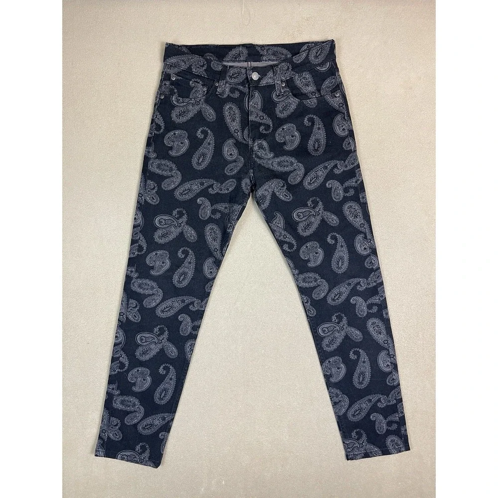Levis Jeans Mens 29x30 Black 512 Paisley‎ Denim Casual Denim Tapered Adult